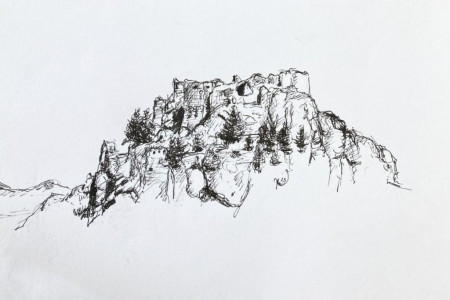 "Palaio Pyli(Inktober 23)" Tusche A5